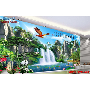 Gạch Tranh 3D Sơn Thủy STM42