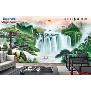 Gạch Tranh 3D Sơn Thủy STM45