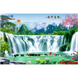 Gạch Tranh 3D Sơn Thủy STM48
