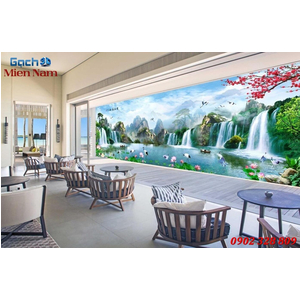 Gạch Tranh 3D Sơn Thủy STM49