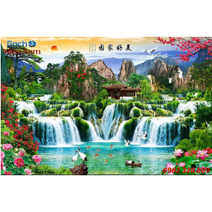 Gạch Tranh 3D Sơn Thủy Hữu Tình STM327