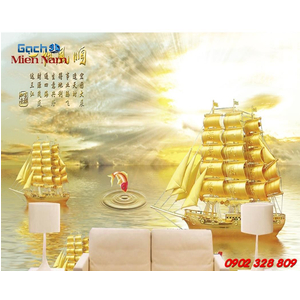 Gạch tranh 3d thuyền buồm TB20