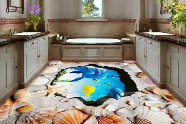 gạch tranh 3d trang trí