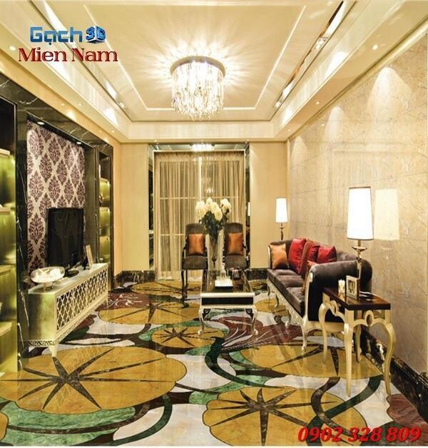 gạch tranh 3d trang trí