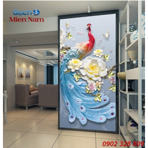 Gạch Tranh Chim Công CCM36