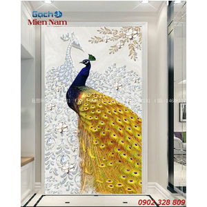 Gạch Tranh Chim Công CCM43