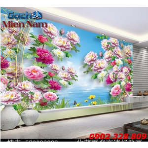 Gạch Tranh Hoa Mẫu Đơn HMD76