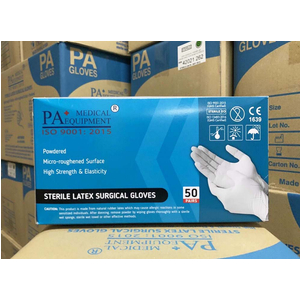 Găng tay cao su phẫu thuật có bột PA
