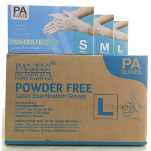 Găng tay cao su y tế latex không bột PA Gloves