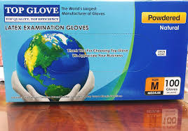 Găng tay cao su y tế latex có bột Top Glove