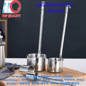 Gáo inox cán dài