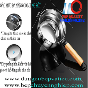 Gáo inox cán gỗ