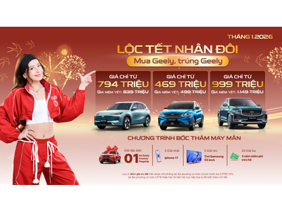 GEELY VIỆT NAM TRIỂN KHAI CHƯƠNG TRÌNH “Lộc Tết Nhân Đôi – Tri ân khách hàng Tết Bính Ngọ” VÀ CẮN MỐC 52 ĐẠI LÝ, TIẾP TỤC HOÀN THIỆN MẠNG LƯỚI 56 ĐẠI