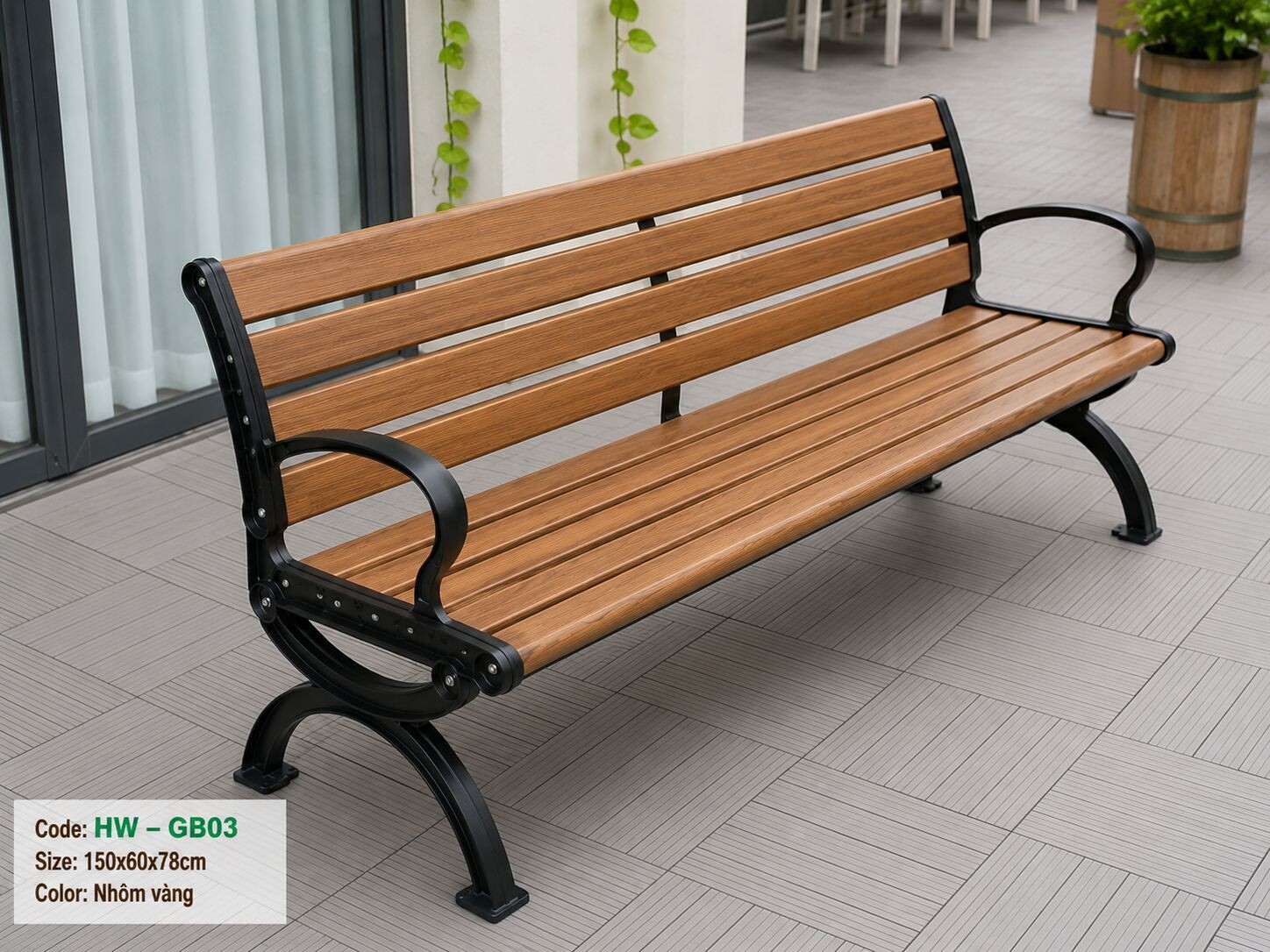 GHẾ DỰA LƯNG NHÔM ĐÚC+ COMPOSITE HW-GB03