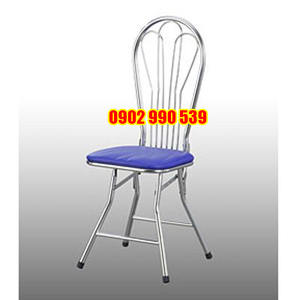 Ghế xếp inox lưng dựa không nệm