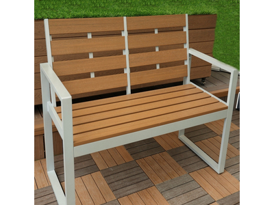 Ghế gỗ nhựa ngoài trời SW-G002 (Ghế đôi)