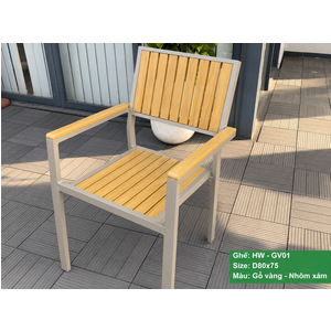 GHẾ GỖ NHỰA NGOÀI TRỜI HW-GV01