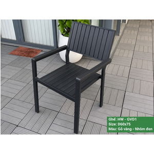GHẾ GỖ NHỰA NGOÀI TRỜI HW-GV01Đ