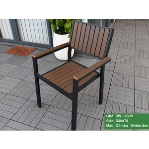 GHẾ GỖ NHỰA NGOÀI TRỜI HW-GV01N