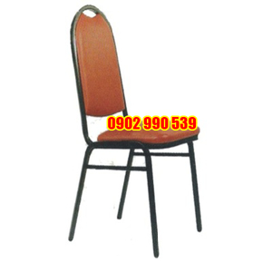 Ghế nhà hàng sắt tĩnh điện nệm simili