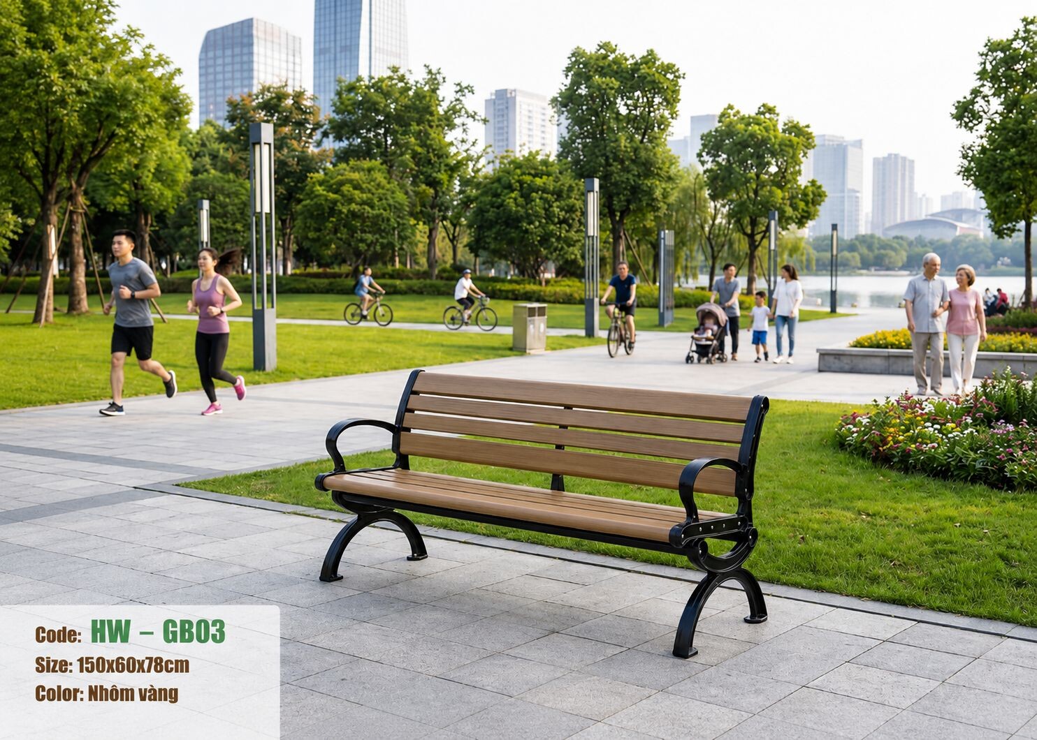 GHẾ DỰA LƯNG NHÔM ĐÚC+ COMPOSITE HW-GB03