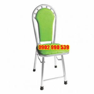 Ghế nhà hàng inox xếp nệm phi 32x0.8mm