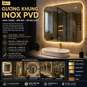 GIA CÔNG KHUNG INOX PVD CHO GƯƠNG SOI TOÀN THÂN CAO CẤP