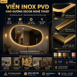 GIA CÔNG VIỀN INOX PVD CHO GƯƠNG DECOR NGHỆ THUẬT CAO CẤP