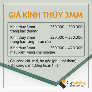 📌 【GIÁ KÍNH THỦY 3MM】Cập Nhật Mới Nhất – Cắt Theo Yêu Cầu