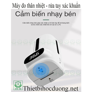 Máy đo thân nhiệt và rửa tay xác khuẩn cho trường học