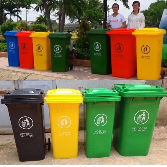 Giá thùng rác nhựa 120 lít 240 lit