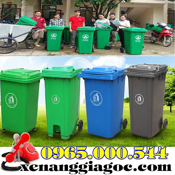 giá thùng rác nhựa 120 lít 240 lít