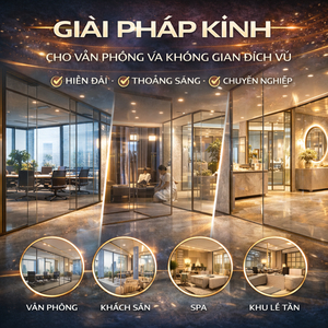 GIẢI PHÁP KÍNH CHO VĂN PHÒNG VÀ KHÔNG GIAN DỊCH VỤ CITYBUILDING HIỆN ĐẠI THOÁNG SÁNG CHUYÊN NGHIỆP