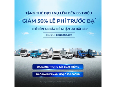 GIẢM 50% TRƯỚC BẠ - TẶNG THẺ DỊCH VỤ LÊN ĐẾN 05 TRIỆU