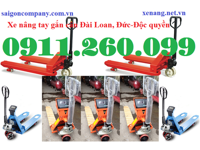GIẢM GIÁ SỐC: Xe nâng tay gắn cân Đài Loan, Đức-ĐỘC QUYỀN