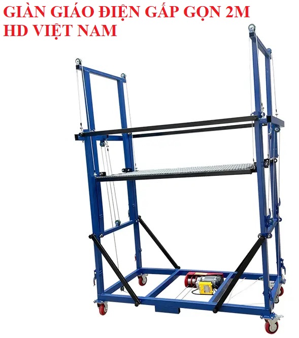 Giàn giáo điện 2m nâng hạ hàng và người