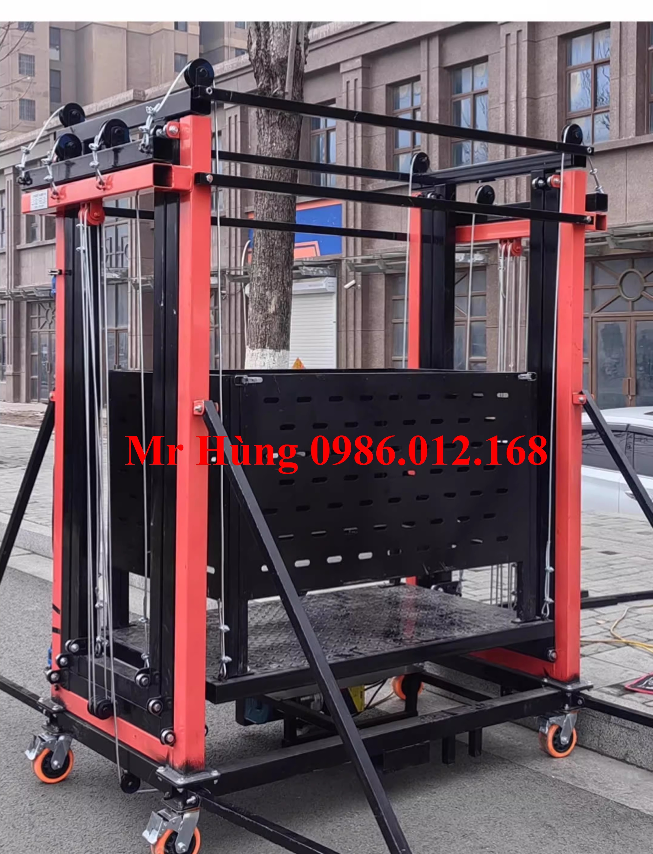 GIÀN GIÁO NÂNG HẠ BẰNG ĐIỆN NÂNG CAO 2M GẤP GỌN HD VIỆT NAM