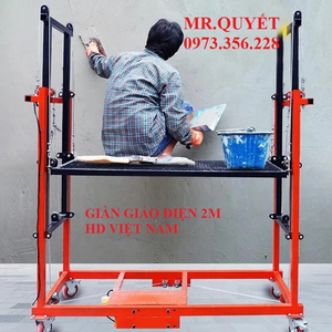 GIÀN GIÁO NÂNG HẠ BẰNG ĐIỆN NÂNG CAO 3M GẤP GỌN HD VIỆT NAM