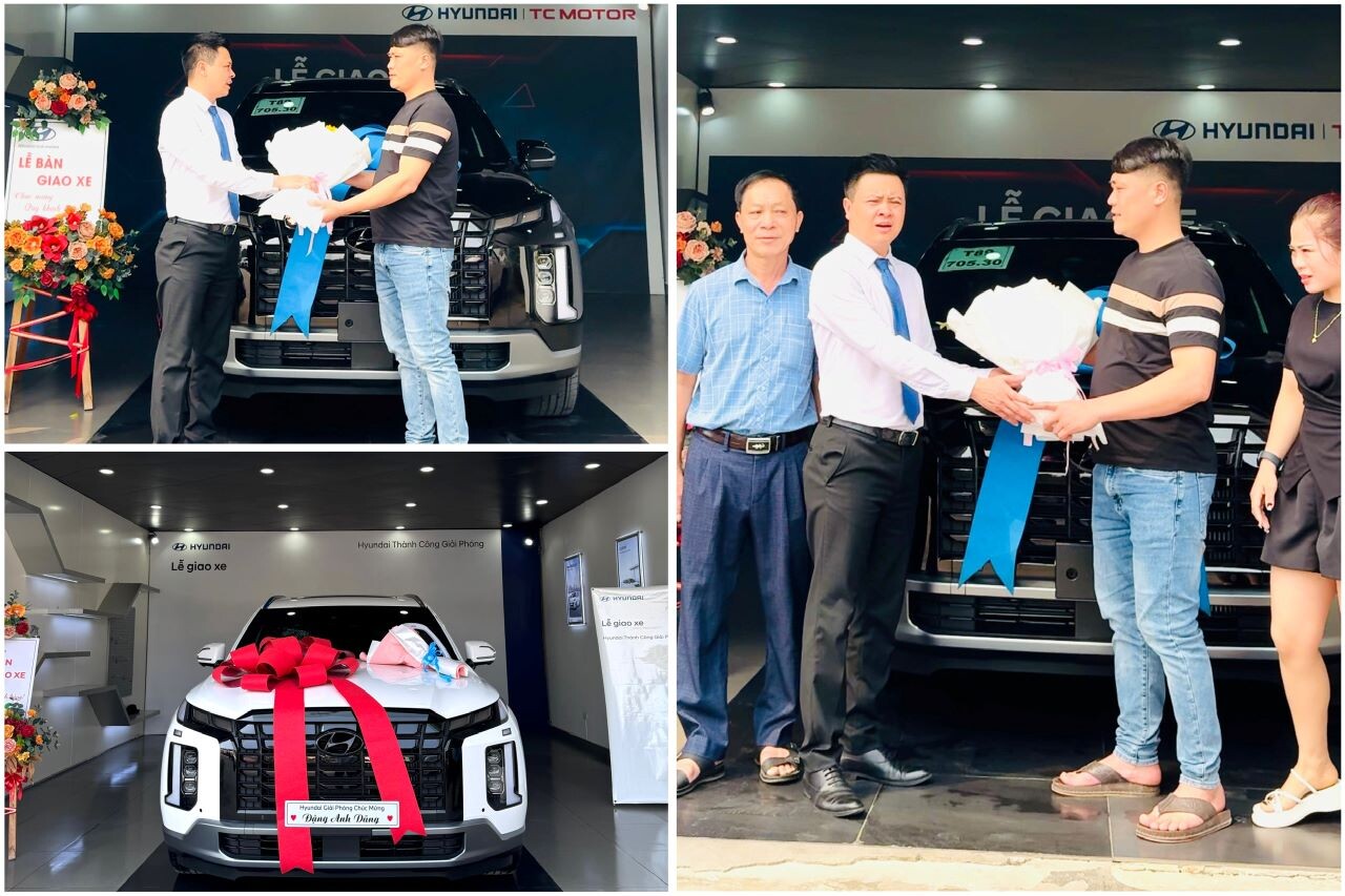 Giao xe Hyundai Palisade cho khách hàng