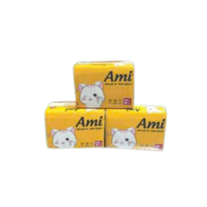 Giấy ăn giấy rút lụa trắng cao cấp AMI 3 lớp 600 tờ