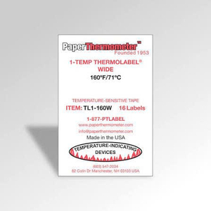 Giấy đo nhiệt độ 1-Temp Wide THERMOLABEL®, Nhãn đo nhiệt