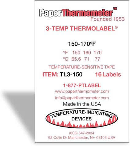 Giấy đo nhiệt độ 3-Temp THERMOLABEL® / nhãn nhiệt 3-Temp THERMOLABEL®