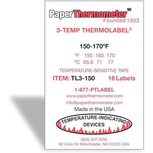 Giấy đo nhiệt độ 3-Temp THERMOLABEL® / nhãn nhiệt 3-Temp THERMOLABEL®