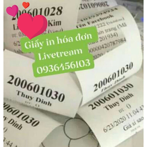 Giấy in bill chốt đơn Livestream Facebook