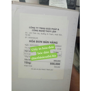 Giấy in hóa đơn bóc dán (Decal nhiệt liên tục)