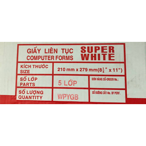 Giấy liên tục 5 liên 210x279mm