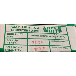 Giấy liên tục 5 liên 240x279 mm