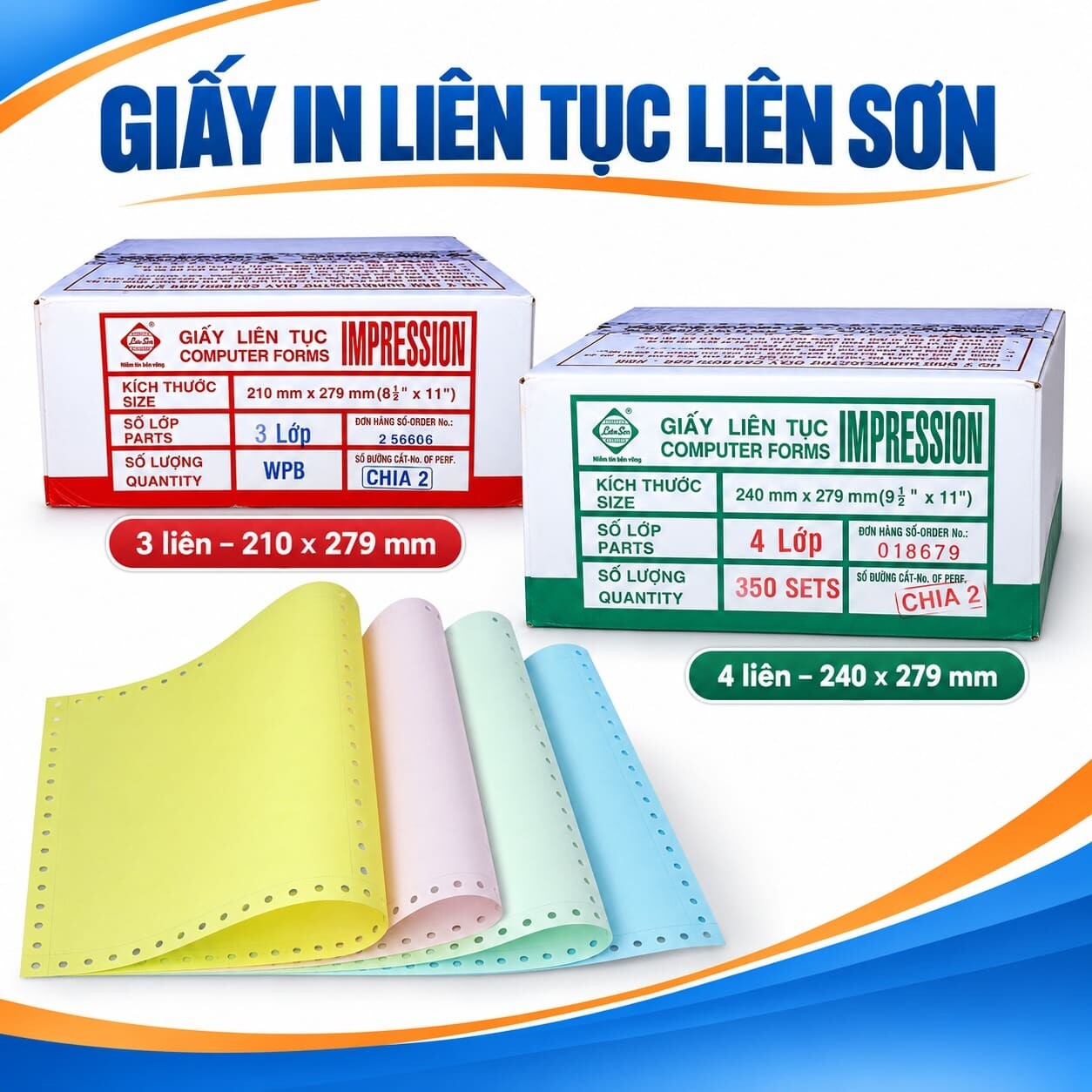 Giấy In Liên Tục Liên Sơn các mã