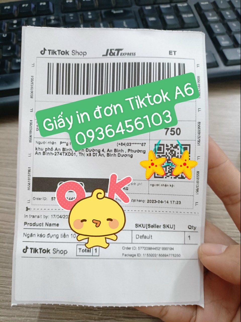 Giấy in nhiệt A6 dạng tệp 325 tờ: In đơn Shopee, Tiktok Shop, Tiki, Lazada, In mã vận đơn các đơn vị vận chuyển.