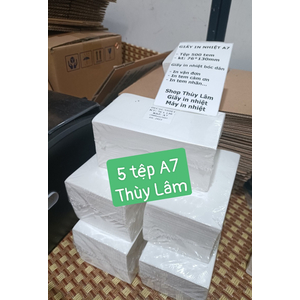 Giấy in nhiệt A7 khổ 76*130mm dạng tệp 500 đơn